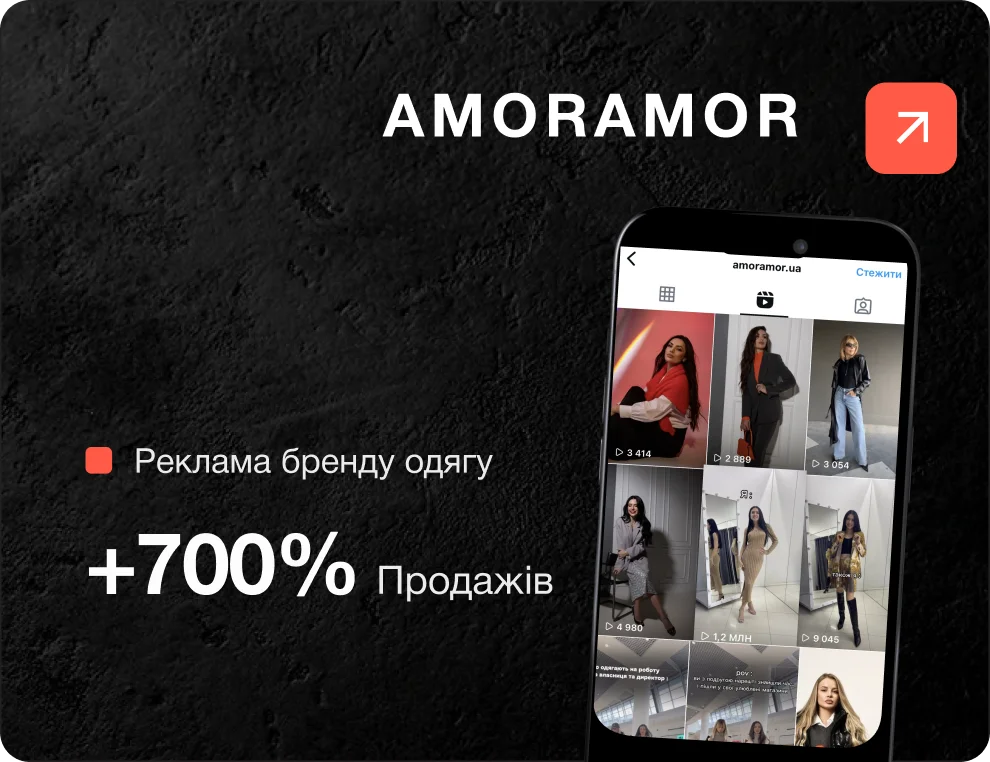 SMM та Таргетована реклама для бренду жіночого одягу “AmorAmor”