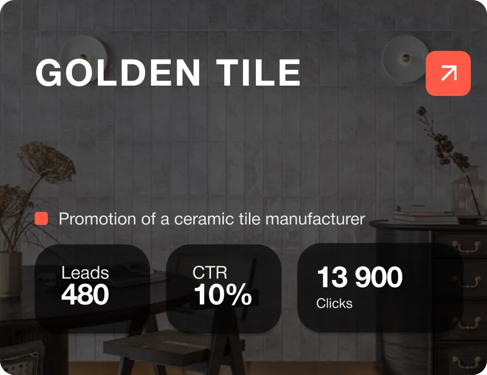 Google Ads for a manufacturer of decorative ceramic tiles