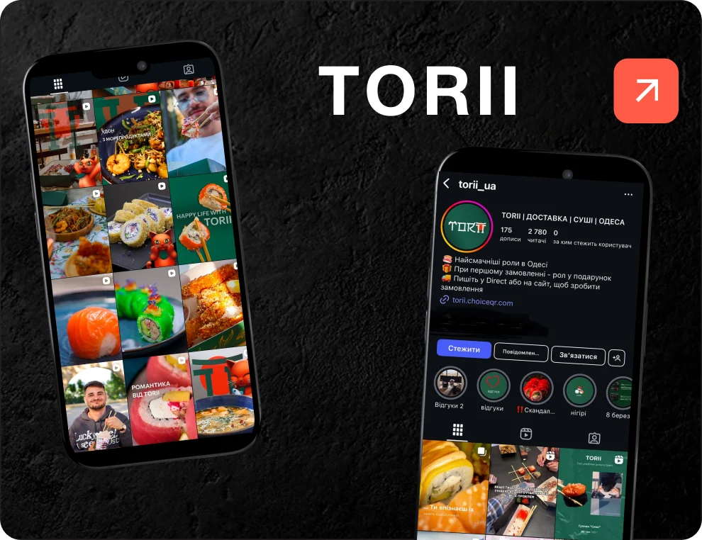 SMM та Таргетована реклама для ресторану азійської їжі “TORII”